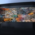 thumbnail image 2 of 36X20IN Graffiti brick wall aquarium background, art graffiti theme brick wall Fish Tank Background, cool brick wall Terrarium background with 8 EVA Double-Sided Tape, 2 of 5