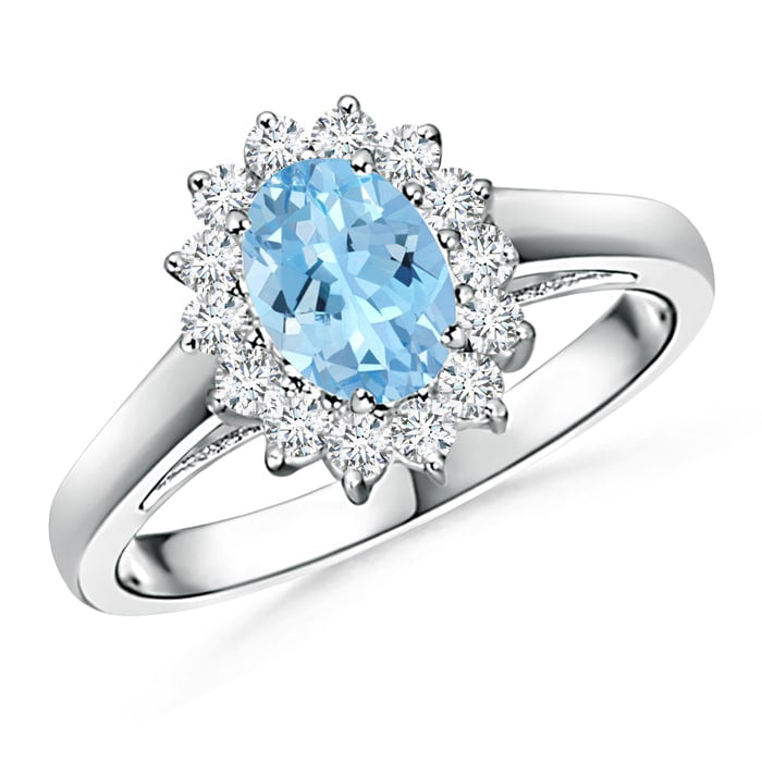 Angara - 0.6 Carat Princess Diana Inspired Aquamarine Ring ...