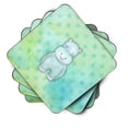 thumbnail image 2 of Polkadot Hippopotamus Watercolor Foam Coaster Set of 4, 2 of 3