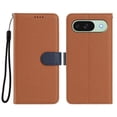 thumbnail image 2 of For Google Pixel 9 / 9 Pro RFID Blocking Protective Purse 2-in-1 Detachable Bicolor Wallet Case Magnetic Flip Cover Multi-Card Slots Pocket With Wrist Strap Phone Case,Brown,For Pixel 9 / 9 Pro, 2 of 7