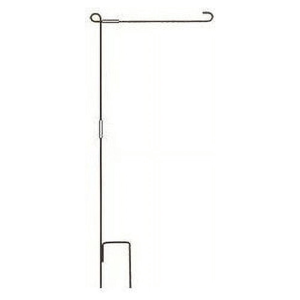 Black Wrought Iron Yard Garden Flag Banner Stand Pole Hanger 3 Piece