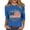 Blue, variant on Women's T-Shirts America 250 Patriotic We The People Graphic Crew Neck 3/4 Sleeve Top