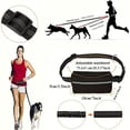 thumbnail image 4 of Upliftjoys Dog Leash, 5.5 Ft Hands Free Dog Leash with Zipper Pouch, Dual Padded Handles Waist Leashes for Dogs Walking, Retractable Dogs Leashes for Small＆Large Dogs (Black, Double Rope), 4 of 8