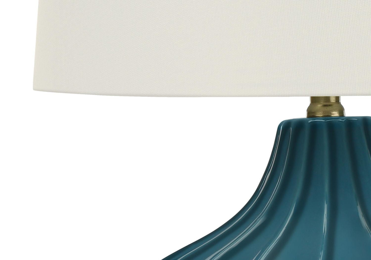 Monarch Specialties  Luminaire, 24"h, Lampe De Table, Ombre Noire, Teinte Ivoire / Crème, Transitionnel