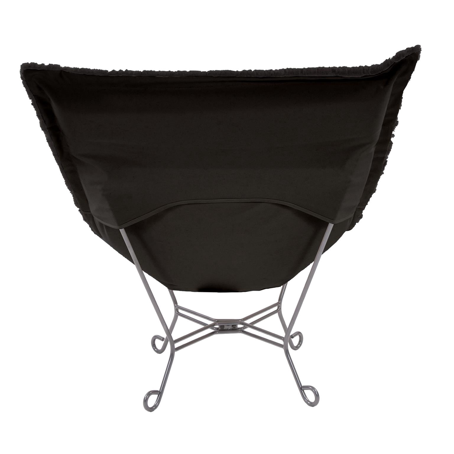Scroll Puff Chair Angora Ebony