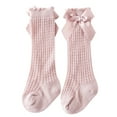 thumbnail image 2 of Douhoow 0-2Y Infant Girl Summer Socks Baby Solid Color Breathable Knee High Socks, 2 of 2