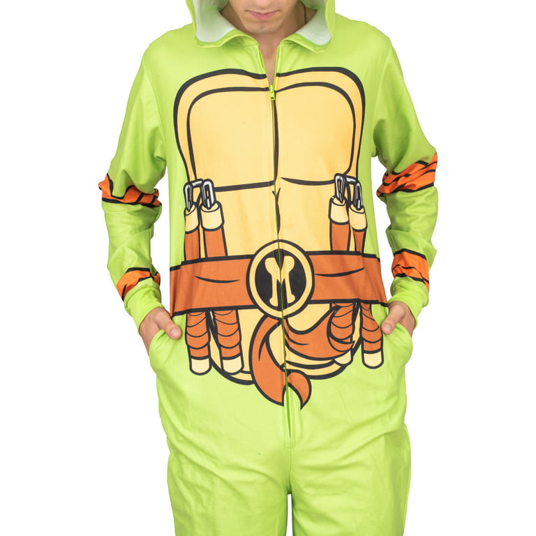 An adult Ninja Turtle onesie pajama! SOOOOOOOO LAME BUT ALSO KINDA  AWESOME