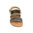 thumbnail image 5 of bebe Leatherette Fashion Glitter Flat Sandals, Light Gold (Toddler Girl's), 5 of 8