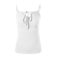 thumbnail image 5 of Camiseta sin mangas con doble tirante acanalada para mujer: prenda informal para el verano, corte corto, tejido elástico suave, lavable a máquina., 5 of 5