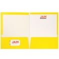 thumbnail image 3 of JAM Paper Laminated Two Pocket Glossy Folders, Yellow, Bulk 100/Box, 3 of 5
