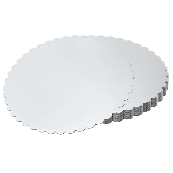 15pcs Cake Board Round, 10 inch Cake Circle Base Cake Plate Round Cardboard Base, Silver