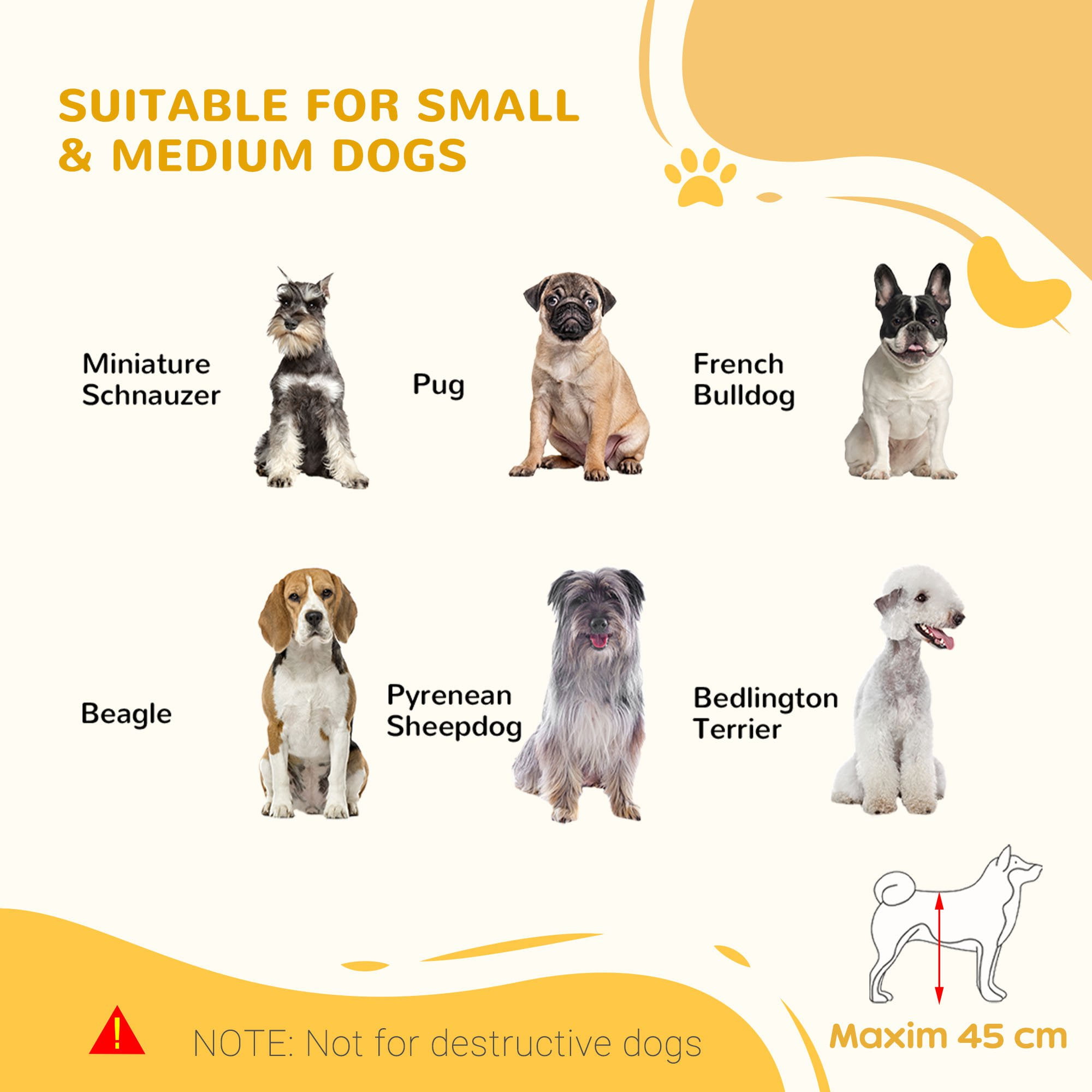 PawHut 71" Slide-Adjust Freestanding Pet Gate for Small Dogs Indoor, Retractable Wooden Puppy Dog Gate for House, Doorway, Hallway, Natural