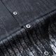 thumbnail image 4 of Blusa y camisa de manga corta con cuello vuelto para hombre, blusa informal de poliéster con estampado de rayas y degradado, abotonada y manga corta., 4 of 9