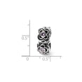 thumbnail image 5 of Pink CZ Connector Charm .925 Sterling Silver Antique Finish Reflection Beads - QRS139, 5 of 6