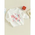 thumbnail image 3 of Bagilaanoe Newborn Baby Girl Boy New Year Clothes Knitted Sweater Long Sleeve Letters Embroidery Pullover 3M 6M 9M 12M 18M Infant Warm Jumpers Tops Fall Loose Knitwear, 3 of 9