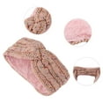 thumbnail image 3 of Unique Bargains 1 Pc Women's Warm Headband Cable Winter Ear Warmer Knit Cross Head Wraps Pink Colorful, 3 of 5