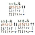 thumbnail image 1 of 75Pzs 1:87 Figurilla Figuras Pintadas Miniaturas de Trabajadores Ferroviarios con Cubo Y Escalera, 1 of 5