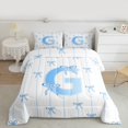 thumbnail image 2 of Castle Fairy Monogrammed Letter G 2Pcs Bedding Comforter Set for Teens Boys Girls,Kawaii Bow Twin Comforter Sets,Geometric Stripes Breathable Bedding Set,Super Cozy Room Decor, 2 of 8