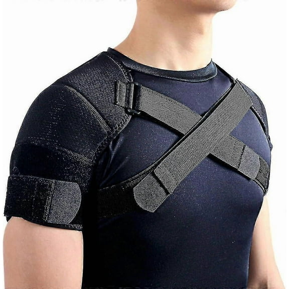 Double Shoulder Brace for Women & Men, Shoulder Pain Relief Double Shoulder Support, Adjustable Shoulder Brace for Rotator Cuff AC Joint Pain Relief