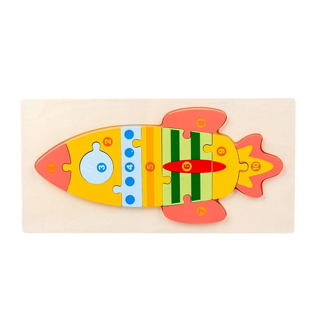 DYTTDG - Rompecabezas educativo de madera, juguete a juego para niños, diseño de colores, regalo de Navidad