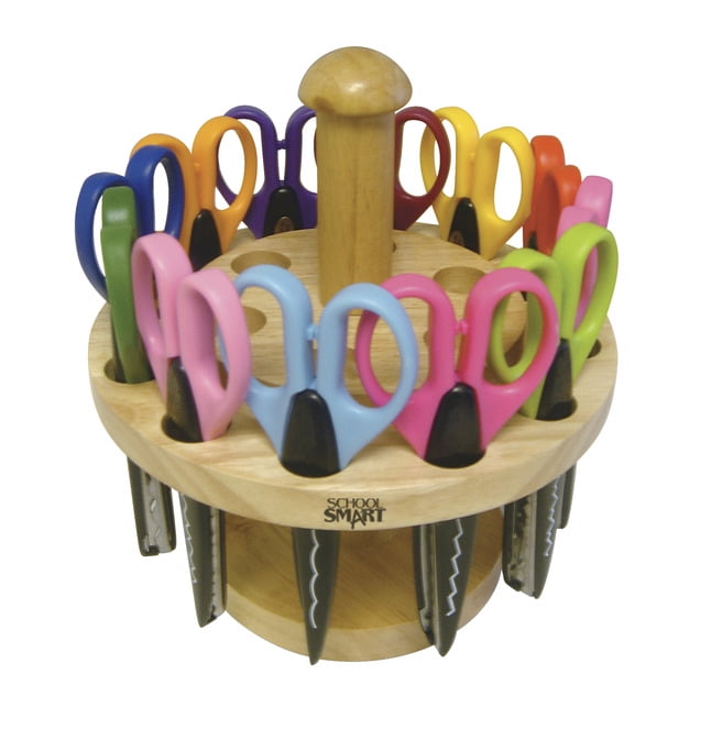 School Smart Paper Edger Precision Scissors, 6-1/2 x 2-1/2 Inches, Set of 24