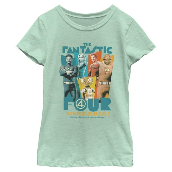 Girls The Fantastic Four: First Steps Heroes and Herbie T Shirt