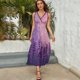 thumbnail image 5 of Vestido De Noche De Lujo Sin Mangas Para Mujer, Lavender Vestido De Fiesta, 5 of 5
