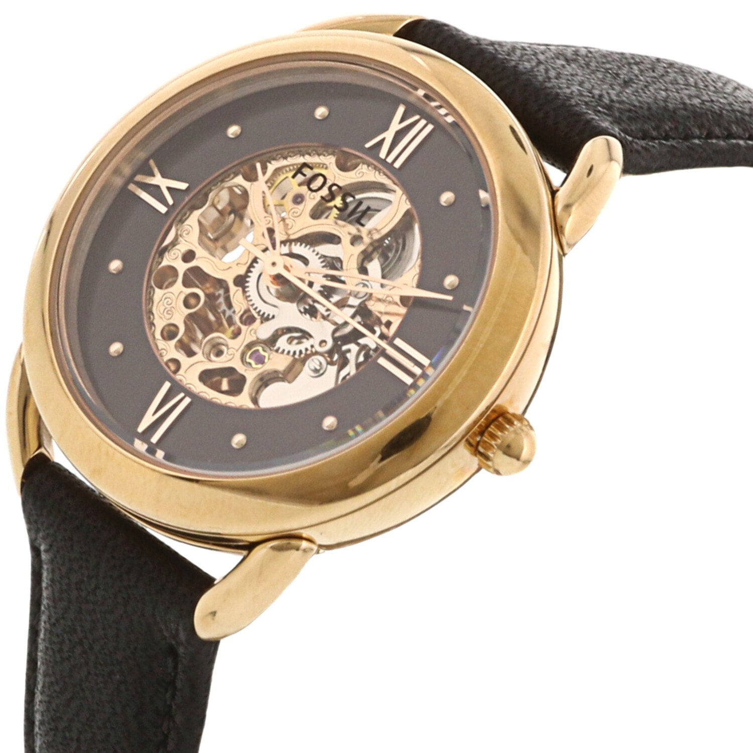 Leather Automatic Self Wind Dress Watch 