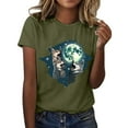 thumbnail image 1 of Playera Corte Clásico Gibobby para Mujer Camiseta Manga Corta Unisex Estampado Lobos, 1 of 5