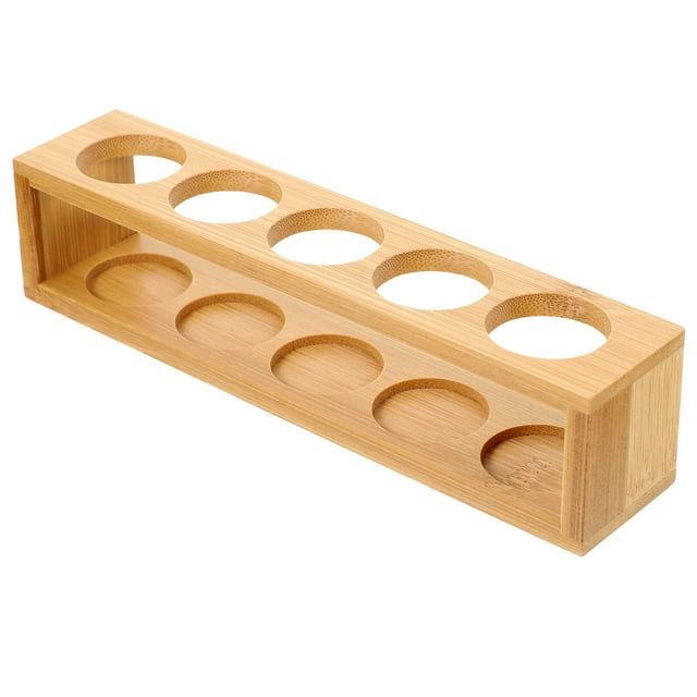 Miangastore Étagère de Rangement pour Bouteilles Naturelle Polie à la Main Beige 1Ensemble 7.6X1.8X1.6In
