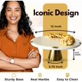 thumbnail image 4 of Real Marble Cake Stand by Balin Designs - White Marble 12" Round Cake Stand with Gold Stand - Smoothly Versatile Cake, Cupcake Stand - Ideal for Birthday Parties, Showers, Weddings Parties & Events, 4 of 8