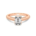 thumbnail image 3 of IGI Certified 5 Carat Emerald Shape Lab Grown Diamond Engagement Ring | 14K Rose Gold | Esther Tacori Style Solitaire Diamond Ring | FG-VS1-VS2 Quality Friendly Diamonds, 3 of 5