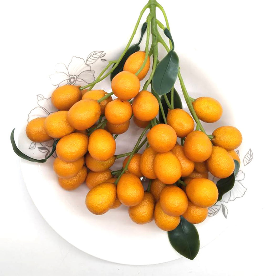 Kumquat and Berry Bunches Artificial Fake Fruit Chili Vegetable Orange Plastic Chilli