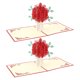VGEBY 3D Carte de Voeux, Carte Pop Up, 2pcs Pop Up Cartes Arbre Rouge Papier d'Invitation 3D avec Enveloppes pour Anniversaire de Mariage – image 3 sur 8