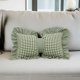 thumbnail image 4 of Cojín de lazo de cuadros de poliéster para sofá | Cojín desmontable lavable | 19,6x11,8 pulgadas | Soporte suave de cintura de pana | Acento decorativo para la oficina en casa | Rosa Negro Verde, 4 of 6