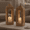 2PCS, variant on NANIL 14" Modern Rattan Lantern, Hand-Woven Cathedral Arch Candle Holder, Natural Wicker Hurricane for Pillar Candles, Rustic Boho Decor for Tabletop Mantel Shelf Indoor Outdoor