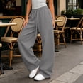 thumbnail image 5 of Sweatpants Women Zaewscy Women's Solid Color Elastic High Waist Wide Leg Sports Curved Knife Sweatpants With Casual Loose Jogging Pants With Pockets Sports Pants, 5 of 9