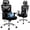 Black, variant on COOLHUT Ergonomic Mesh Office Chair with Footrest, Big and Tall Computer Desk Chair with Adjustable Lumbar Support, Headrest and Armrest, High Back Home Office Chair for Workspace, 300LBS, Black