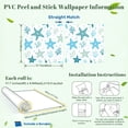 Peel and Stick Wallpaper Colourful Seamless sea star Fish Hand