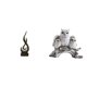 thumbnail image 1 of Figuras abstractas de búhos en forma de fuego, estatuas artísticas, adornos, animales artificiales, artesanías de resina con detalles artísticos, idea, 1 of 8