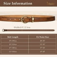 thumbnail image 6 of JASGOOD Vintage Leather Belts for Women Genuine Leather Thin Waist Belt for Jeans Pants, 6 of 8