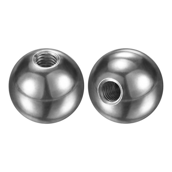 Uxcell 2Pcs Threaded Ball Nut Knobs M6x20mm 304 Stainless Steel Female Thread Ball Cap