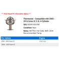 thumbnail image 2 of Thermostat - Compatible with 2005 - 2016 Scion tC 2.5L 4-Cylinder 2006 2007 2008 2009 2010 2011 2012 2013 2014 2015, 2 of 2
