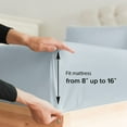 thumbnail image 4 of CGK Linens 3-Piece Ultra Soft & Comfy Hotel Luxury Sheet Set - Twin Size Cooling Bed Sheet Fits 8"-16" Mattresses, Sky Blue, 4 of 7