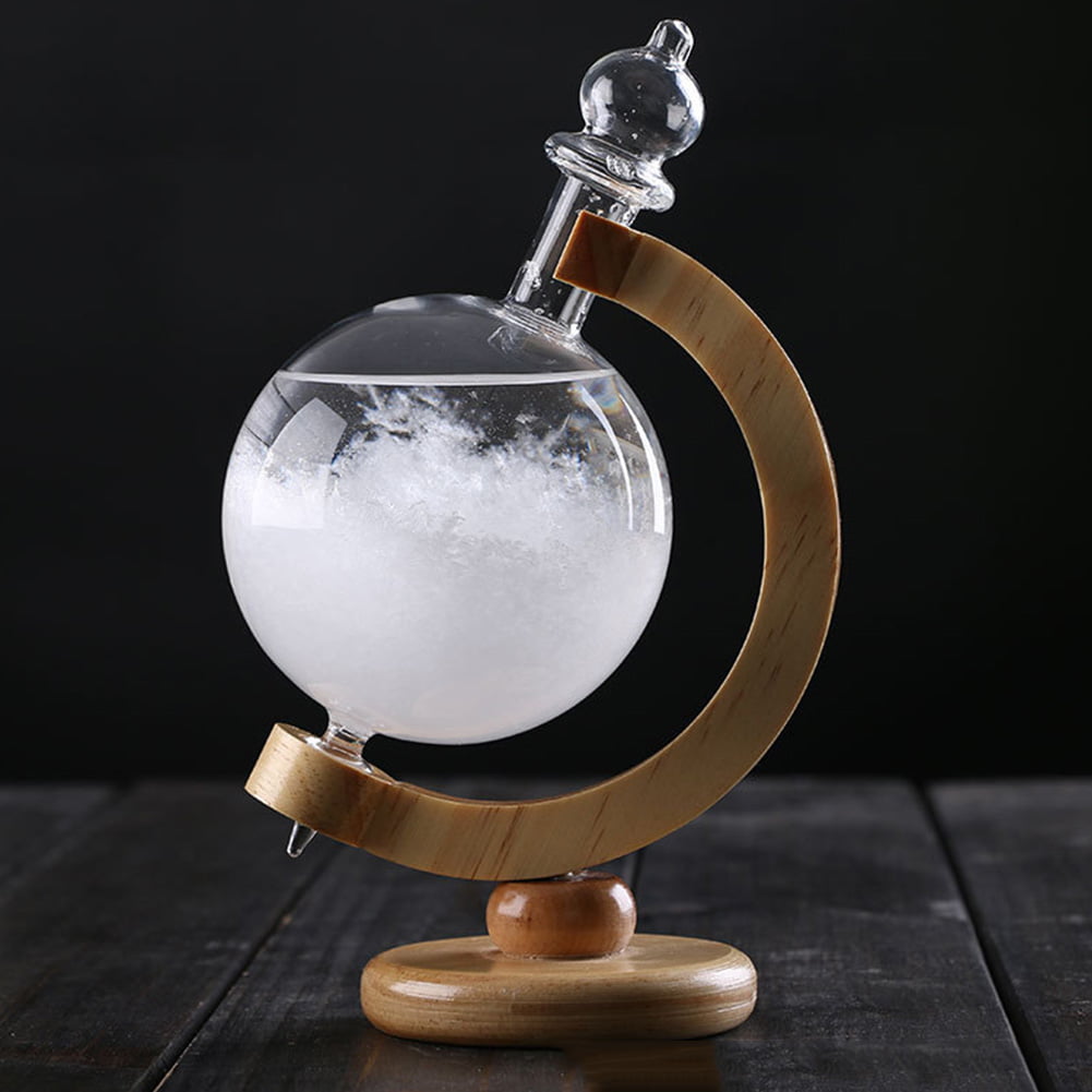 ANNIUP Christmas Storm Glass Snowman Shape Weather Forecaster Glass Crystal Crafts Weather Station Office Desktop and Home Decor Gift