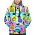 thumbnail image 4 of Hoodies for Men - Graffiti Pineapples Long Sleeve Comfrt Men'S Fashion Hoodies & Sweatshirts, Sweatshirts for Men Hoodies Pullover Clothing Clothes with Pouch, 4 of 7