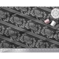 thumbnail image 3 of Soimoi Moss Georgette Fabric Stripe,Leaves & Hen Block Decor Fabric Printed Yard 42 Inch Wide, 3 of 3