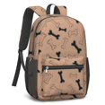 thumbnail image 2 of Dog Bone Brown Pattern 17" School Backpacks for Teens,Waterproof Oxford Fabric,S-Shape Padded Straps for School,Travel,Hiking,Camping, 2 of 6