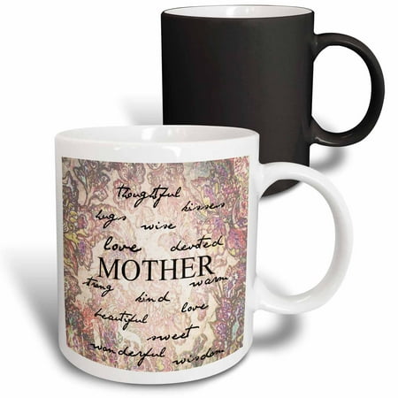 

3dRose Inspired Mother Words - For Mom - Mothers Day Magic Transforming Mug 11oz