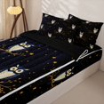 thumbnail image 3 of Homewish Jungle Animals Owl Zipper Twin Comforter Sets with Fitted Sheet and 2 Pillowcases,Galaxy Starry Night Zipper Bedding Set For Boys Kids,Reversible,4 Pieces, 3 of 7